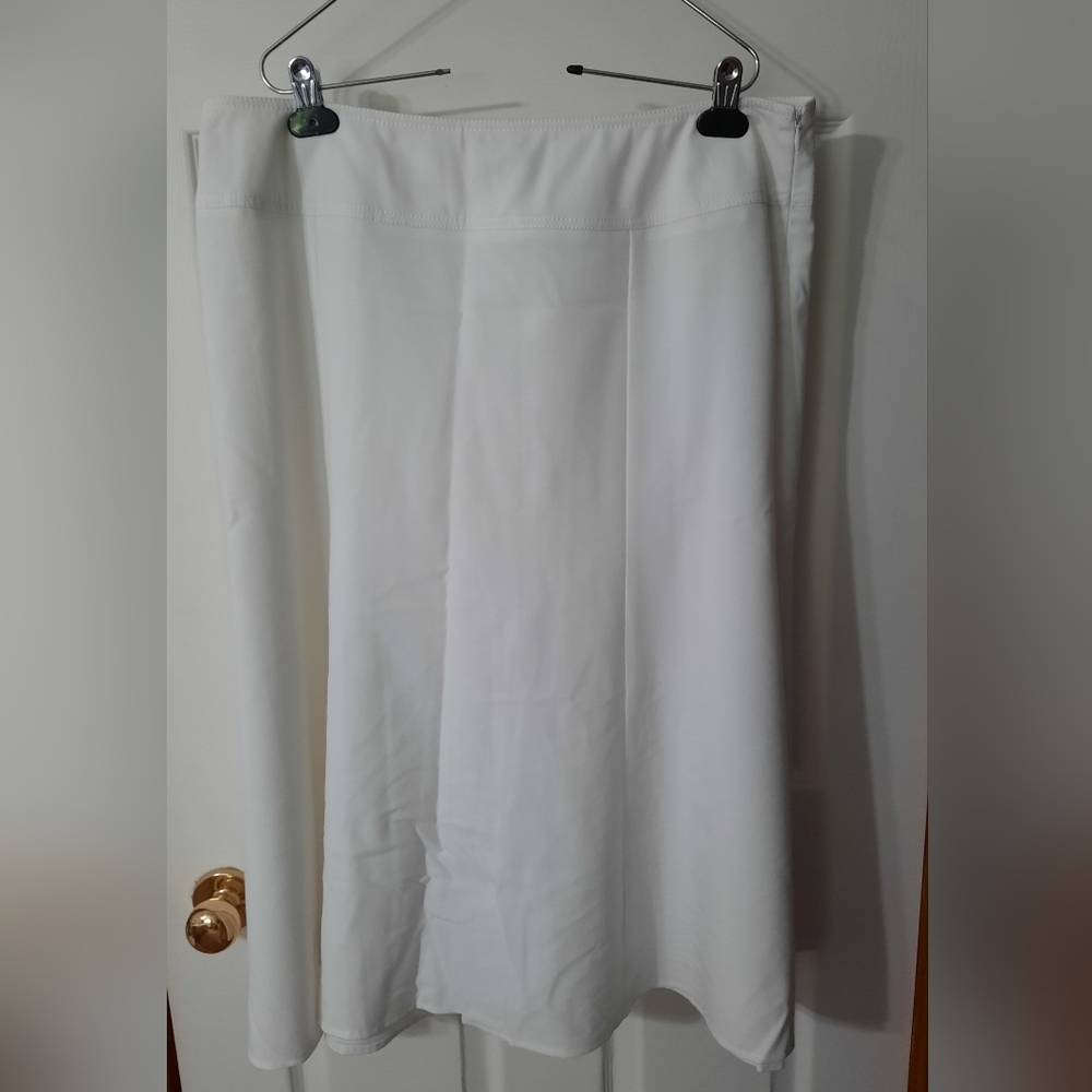 Vintage A-line Plus Size White Skirt